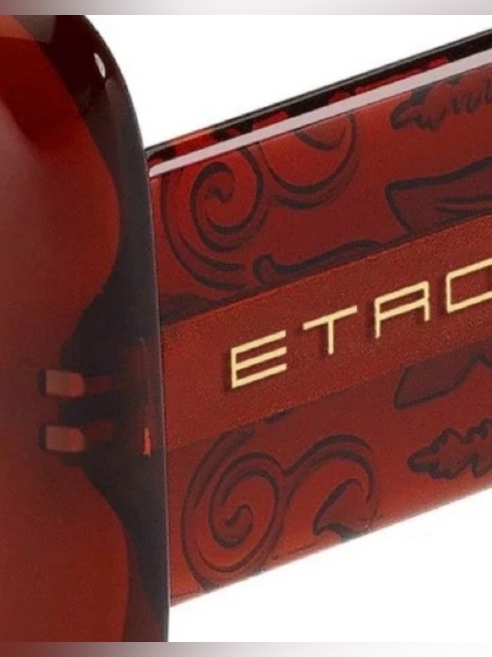 Etro Oversized Square Sunglasses in Brick Red with Case ETRO0015/S 2LFHA - Picture 3 of 4